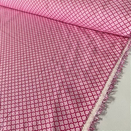 Tecido TNT Estampado Xadrez Rosa 1,4m x 2m Decoracao