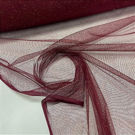 Tule com Glitter Marsala