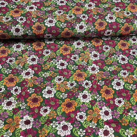 Chita Mini Floral Alegria Fundo Verde