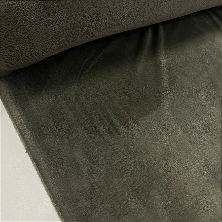 Fleece Liso Verde Musgo