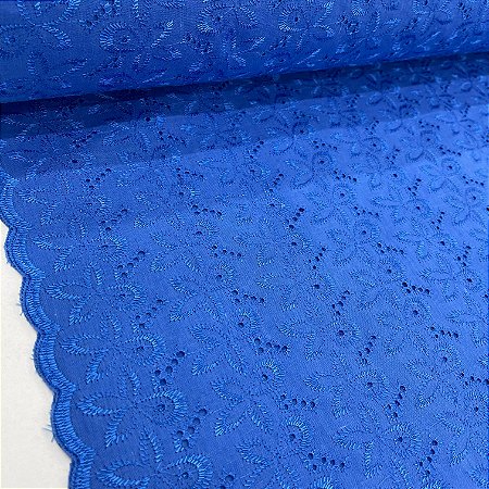 Broderi Azul Royal Floral