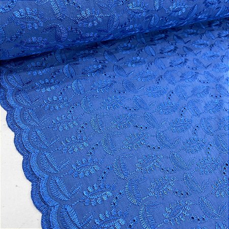Broderi Azul Royal Floral Verão