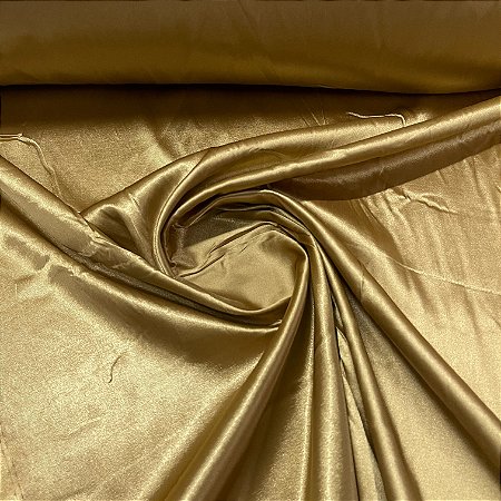 Cetim Com Elastano Dourado