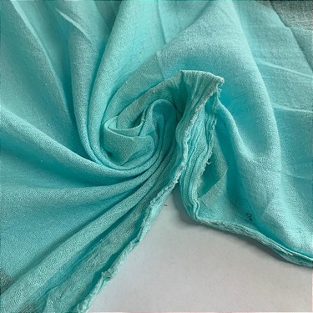 Crepe de Algodão Azul Tiffany