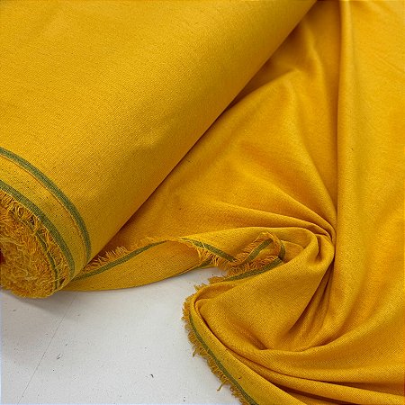 Linho com Viscose Amarelo Brasil
