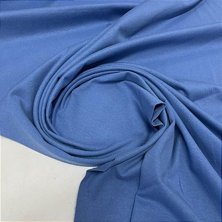 Malha de Algodão Azul Jeans