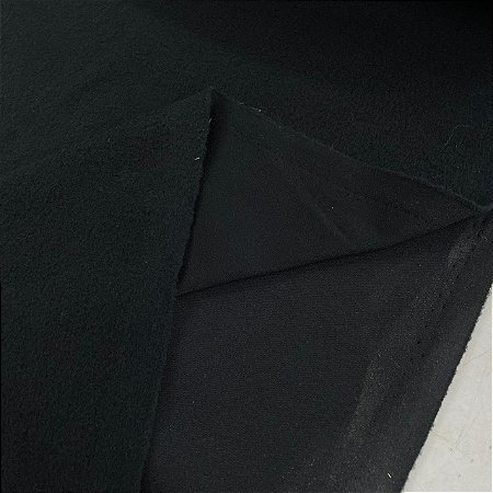 Moletom Colegial Flanelado Preto