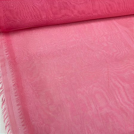 Organza Cristal Rosa Chiclete