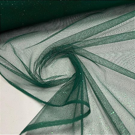 Tule Com Glitter Verde Bandeira