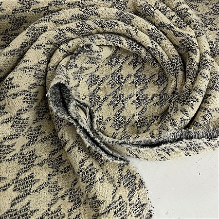 Malha Jacquard Pied de Poule