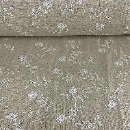 Linho com Viscose Bordado Alexandria