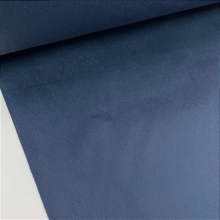 Veludo Suede Azul Cobalto