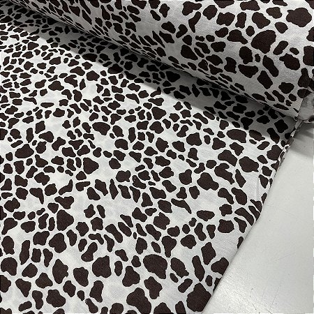 Poliviscose Estampada Malhado de Vaquinha