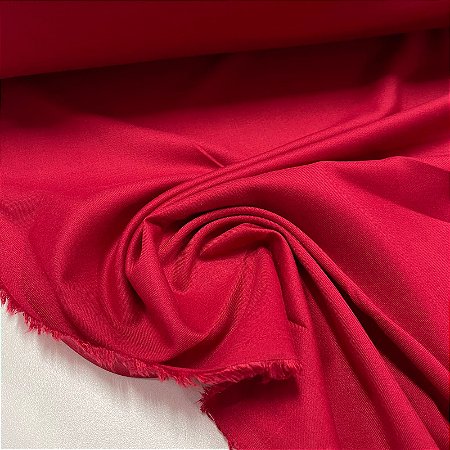 Alfaiataria De Viscose Lisa Vermelha