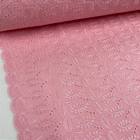 Broderi Rosa Bebê Floral Verão