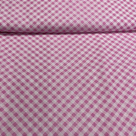 Chita Xadrez Rosa e Branco