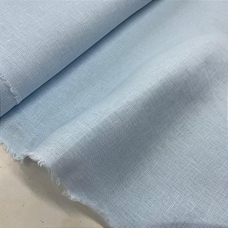 Linho Puro Azul Bebê