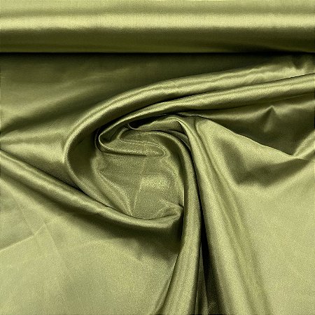 Cetim com Elastano Verde Militar