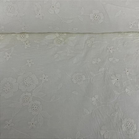 Laise Bordada Off white Flores Unificadas