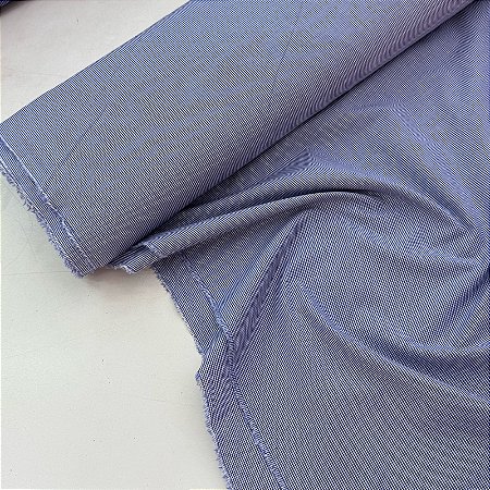 Tricoline Fio 60 Tinto Xadrez Azul