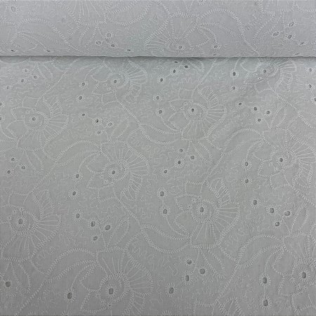 Laise Bordada Off White Floral Étnico