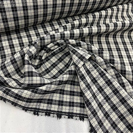 Alfaiataria Premium Stella Xadrez Preto e Branco