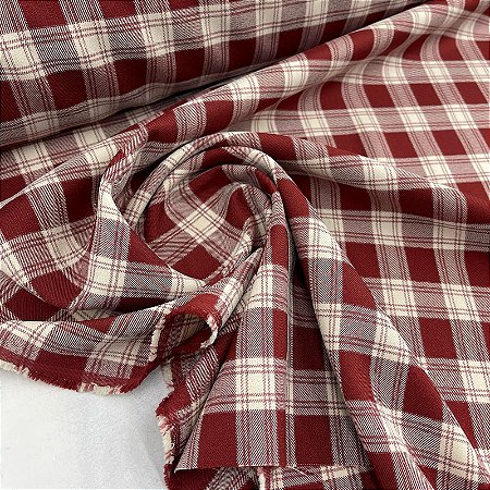 Alfaiataria Premium Stella Xadrez Vermelho e Branco