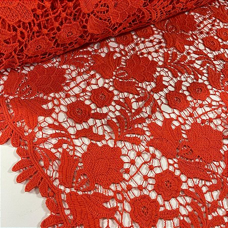 Renda Guipir Laranja