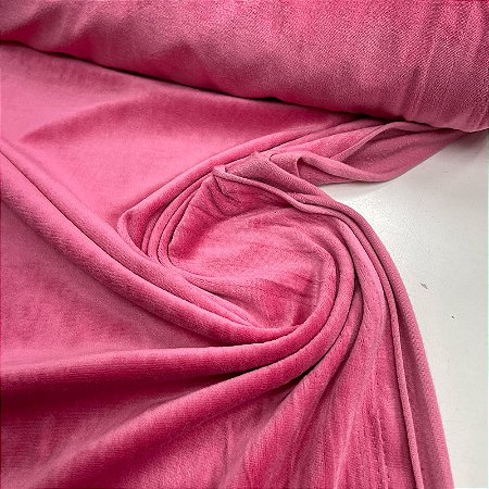 Malha Plush Rosa Chiclete