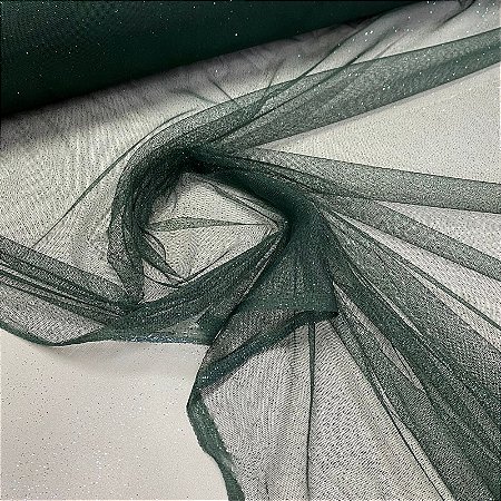 Tule com Glitter Verde Amazonas