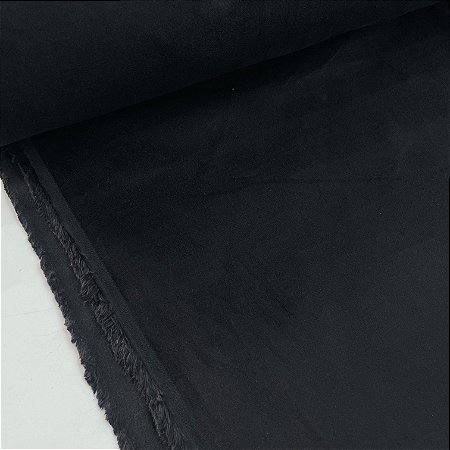 Veludo Liso com Elastano Preto
