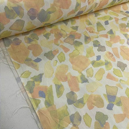 Viscose Estampada Fundo Claro Colorido