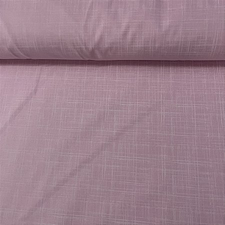 Tricoline Estampada Bahamas Fundo Rosa com Riscos Brancos