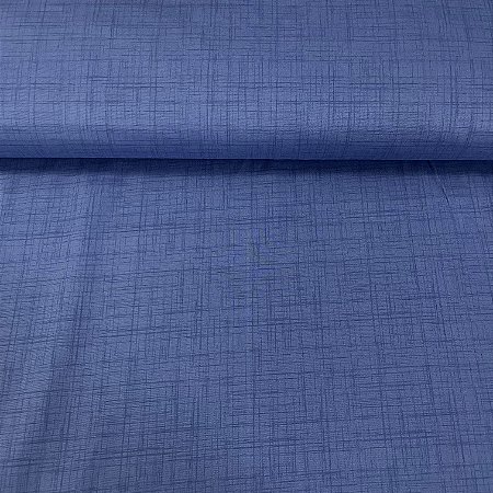 Tricoline Estampada Bahamas Azul Com Riscos Azul Escuro