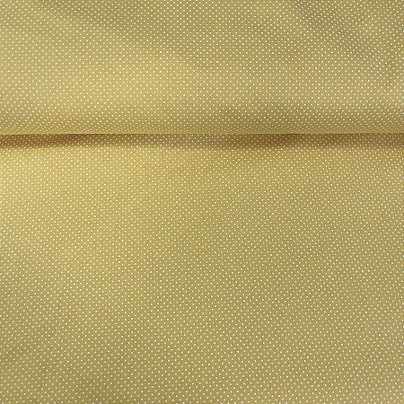 Tricoline Estampada Bahamas Amarelo Com Poá Miudinho Branco