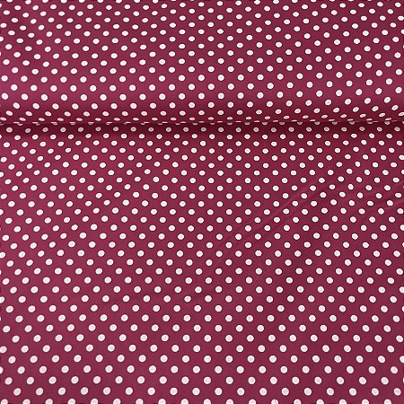 Tricoline Estampada Bahamas Fundo Pink Com Poá Branco