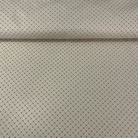 Tricoline Estampada Bahamas Fundo Bege Com Detalhes Em Marrom