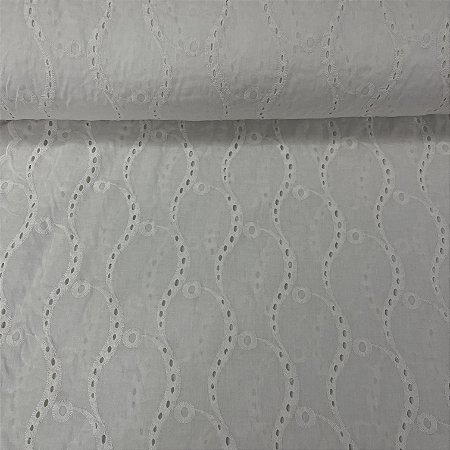 Laise Bordada Off White Ondas