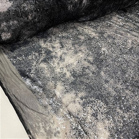 Tecido Promocional Lantejoulas Mescla Cinza