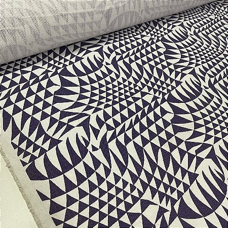 Tecido Promocional Grosso Abstrato Azul Marinho