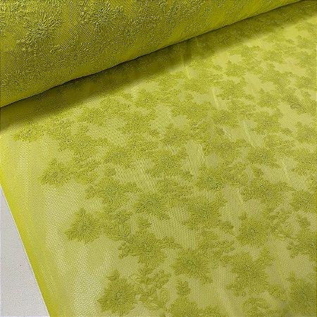 Renda Promocional Com Elastano Amarelo