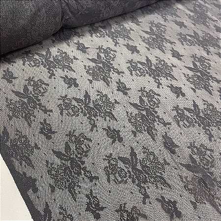 Renda Promocional Sem Elastano Cinza Médio