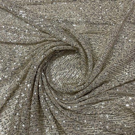 Paetê Magestic Prata com Creme