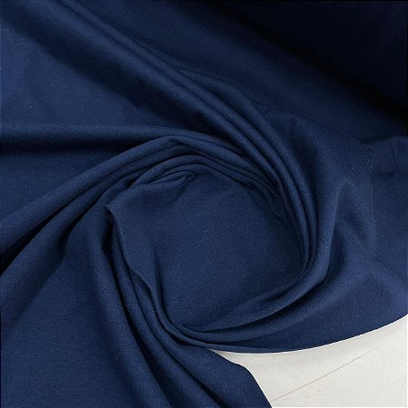 Malha de Algodão Azul Marinho