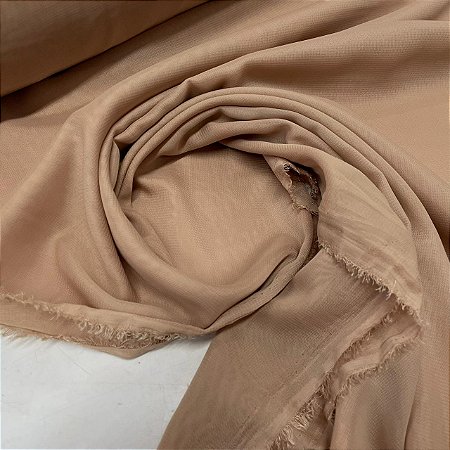 Crepe Chiffon Liso Bege