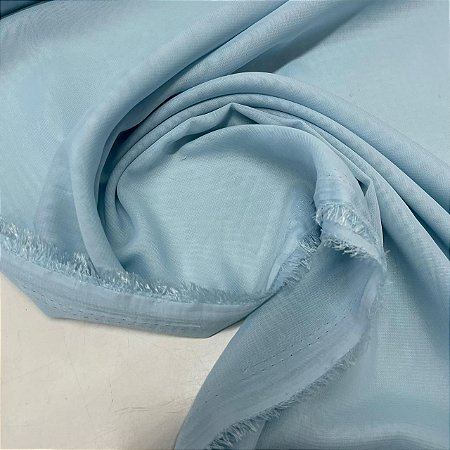 Crepe Chiffon Liso Azul Bebê