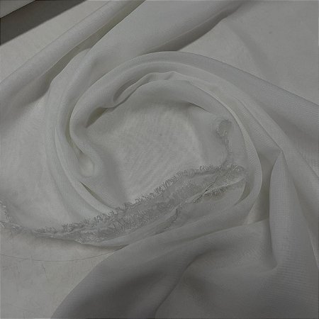 Crepe Chiffon Liso Off White