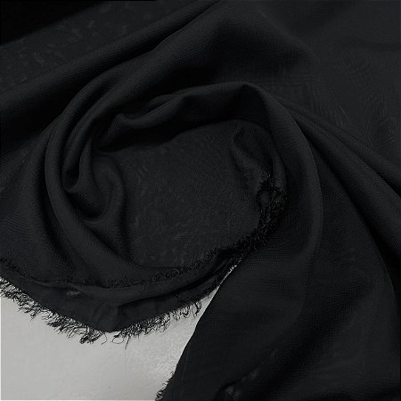 Crepe Chiffon Liso Preto