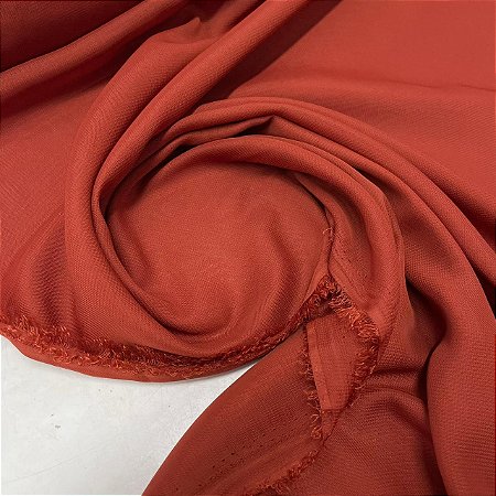 Crepe Chiffon Liso Terracota