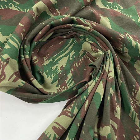 Malha de Algodão Estampada Camfulada